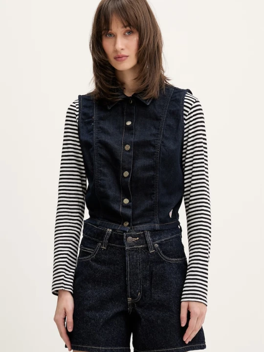 Zdjęcie produktu Guess Jeans koszula damska jeansowa granatowy