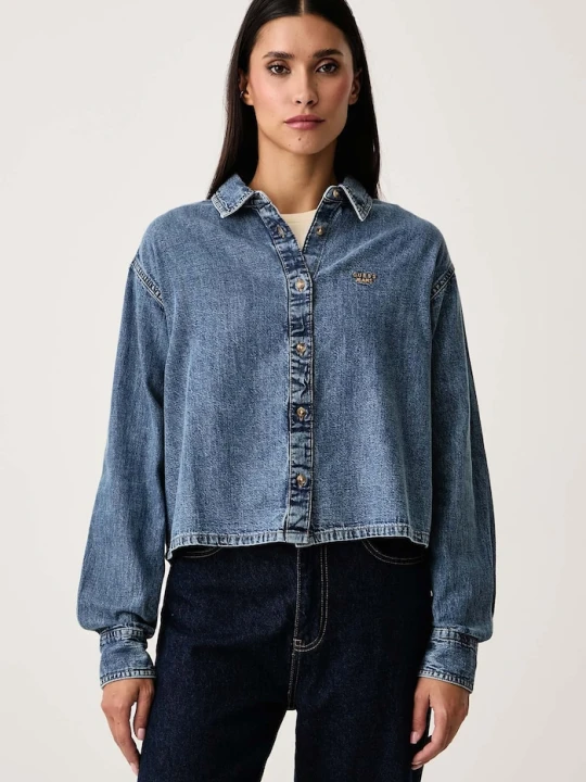 Zdjęcie produktu Guess Jeans koszula damska jeansowa niebieski