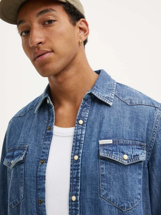 Zdjęcie produktu Guess Jeans koszula jeansowa niebieski