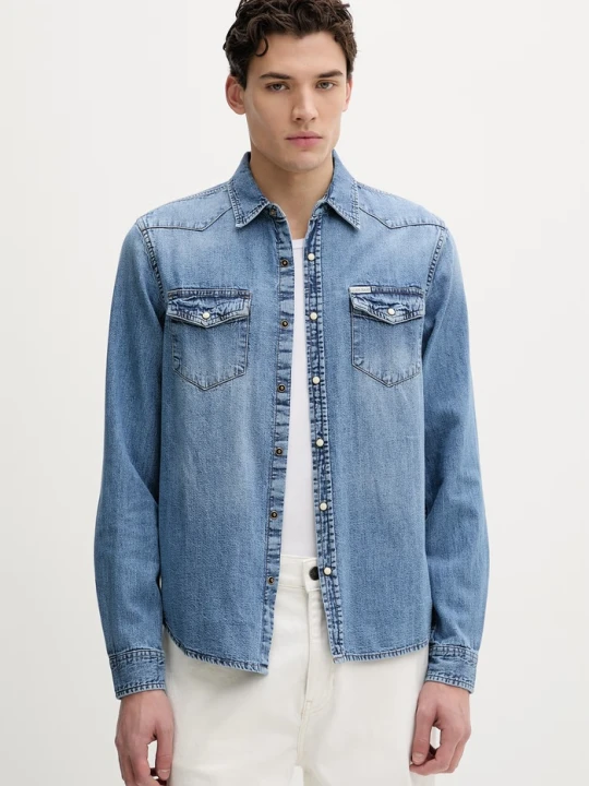 Zdjęcie produktu Guess Jeans koszula jeansowa niebieski