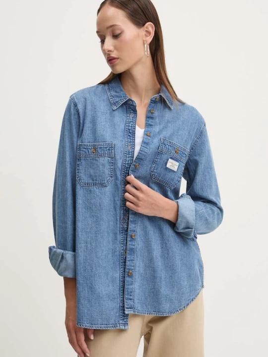 Zdjęcie produktu Guess Jeans koszula jeansowa niebieski