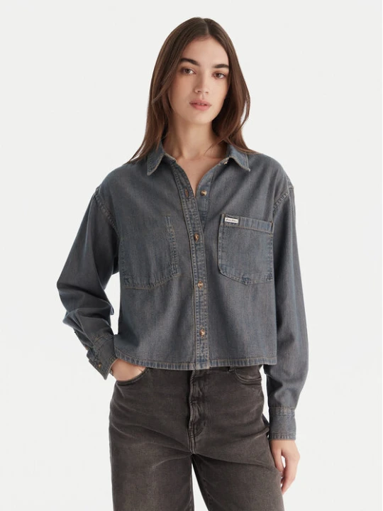 Zdjęcie produktu Guess Jeans Koszula jeansowa W5BH0D D5M8E Niebieski Relaxed Fit