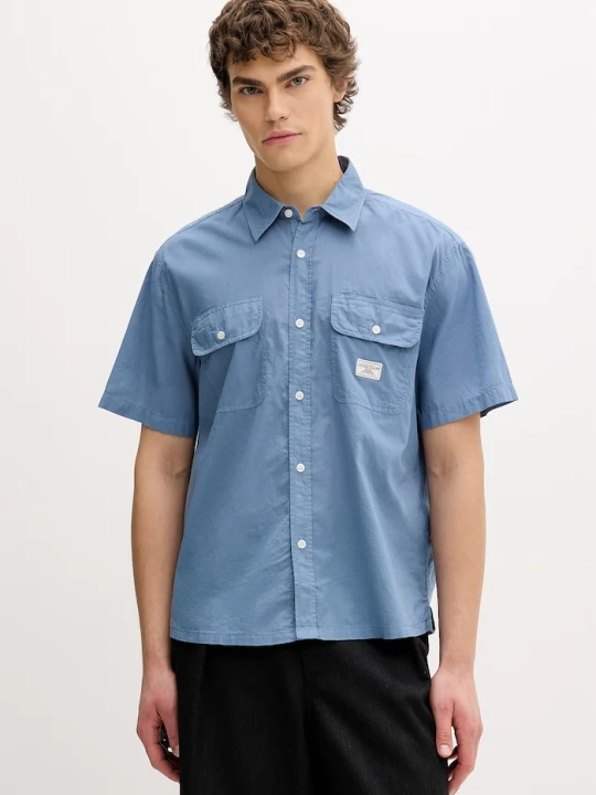 Zdjęcie produktu Guess Jeans koszula męska bawełniana niebieski
