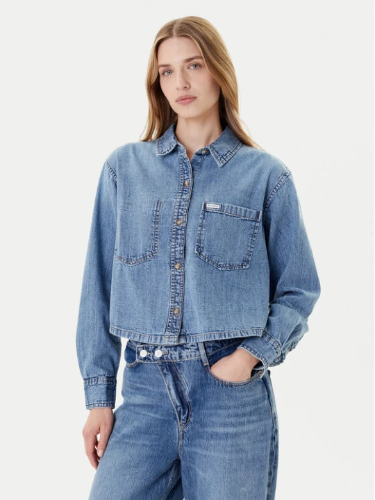 Zdjęcie produktu Guess Jeans Koszula W5YH0D D5M86 Niebieski Regular Fit