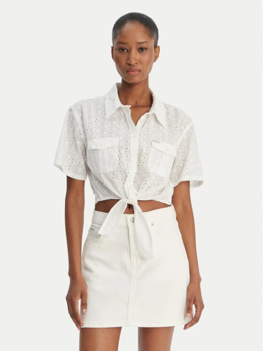 Zdjęcie produktu Guess Jeans Koszula W6GHA3 WO331 Biały Regular Fit