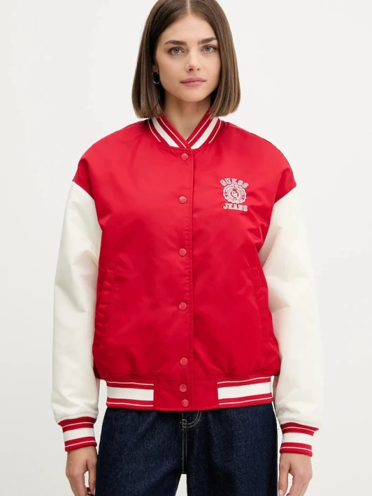 Zdjęcie produktu Guess Jeans kurtka bomber czerwony