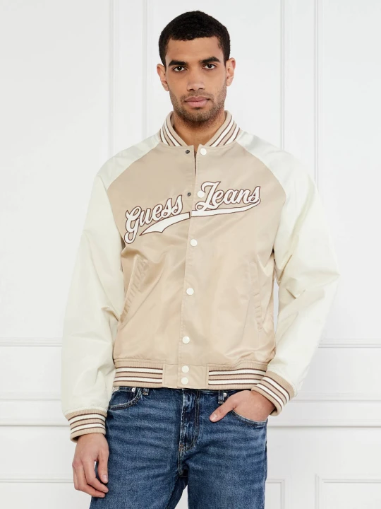 Zdjęcie produktu Guess Jeans Kurtka bomber | Regular Fit beżowy