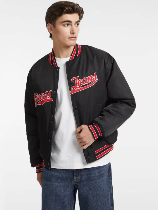 Zdjęcie produktu Guess Jeans Kurtka bomber | Regular Fit czarny