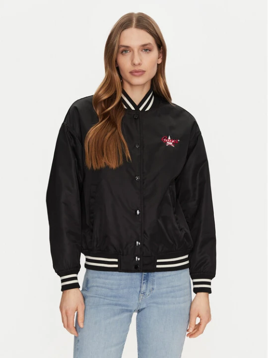 Zdjęcie produktu Guess Jeans Kurtka bomber W5RL43 WHAA2 Czarny Regular Fit
