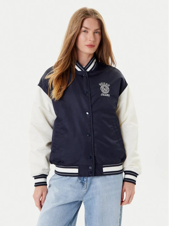 Zdjęcie produktu Guess Jeans Kurtka bomber W5YL15 WHAA2 Granatowy Regular Fit