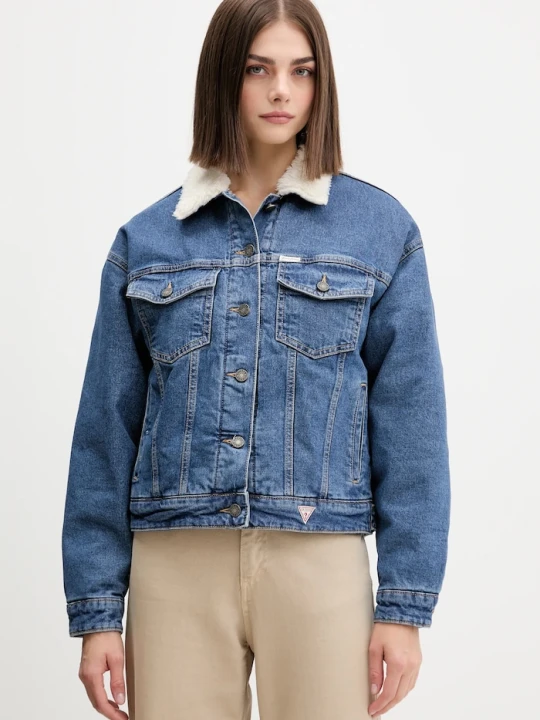 Zdjęcie produktu Guess Jeans kurtka jeansowa niebieski