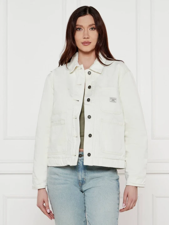 Zdjęcie produktu Guess Jeans Kurtka jeansowa Chore | Regular Fit biały