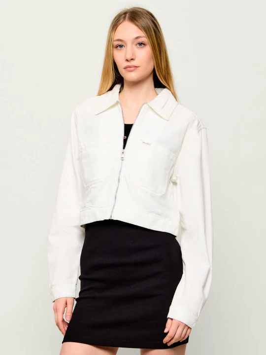 Zdjęcie produktu Guess Jeans Kurtka jeansowa | Cropped Fit biały