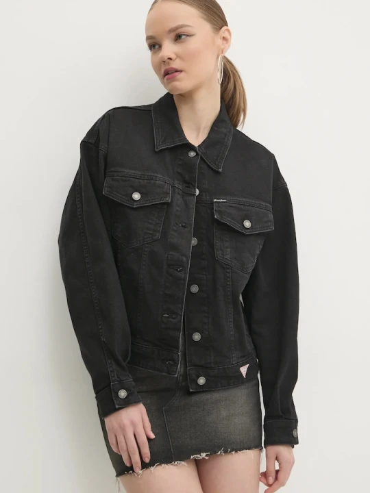 Zdjęcie produktu Guess Jeans kurtka jeansowa czarny