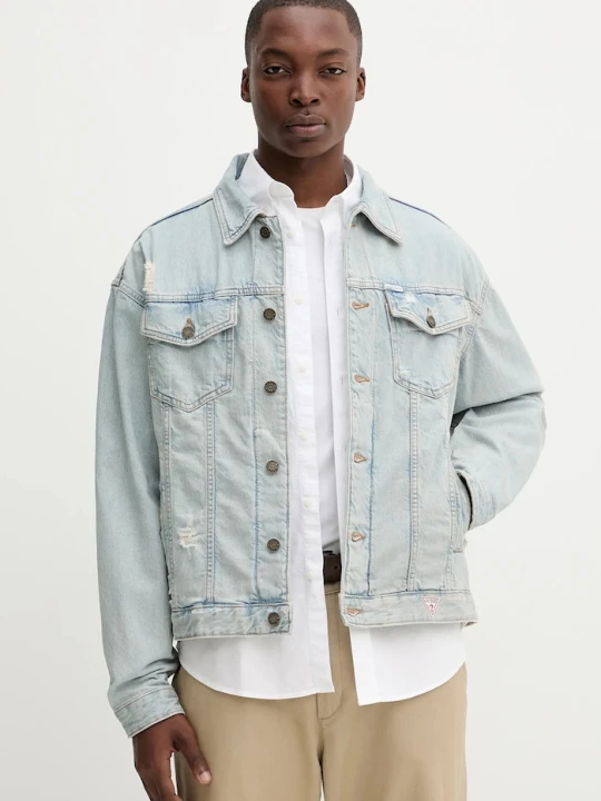 Zdjęcie produktu Guess Jeans kurtka jeansowa niebieski
