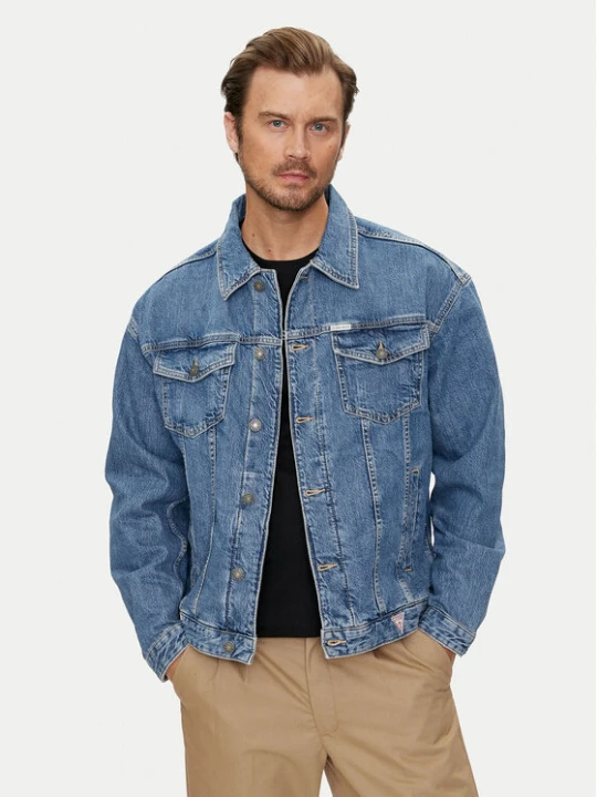 Zdjęcie produktu Guess Jeans Kurtka jeansowa M4YN38 D5DO2 Niebieski Regular Fit