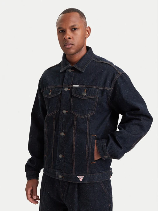Zdjęcie produktu Guess Jeans Kurtka jeansowa M6YN38 D1314 Granatowy Oversize