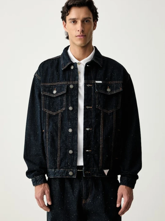 Zdjęcie produktu Guess Jeans kurtka jeansowa męska granatowy