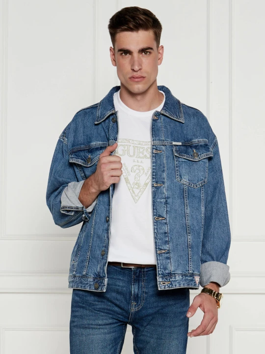 Zdjęcie produktu Guess Jeans Kurtka jeansowa | Regular Fit niebieski