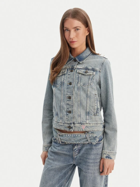 Zdjęcie produktu Guess Jeans Kurtka jeansowa W6RN55 D5M4I Niebieski Regular Fit
