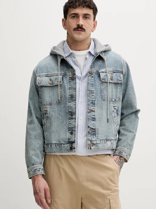 Zdjęcie produktu Guess Jeans kurtka męska jeansowa niebieski