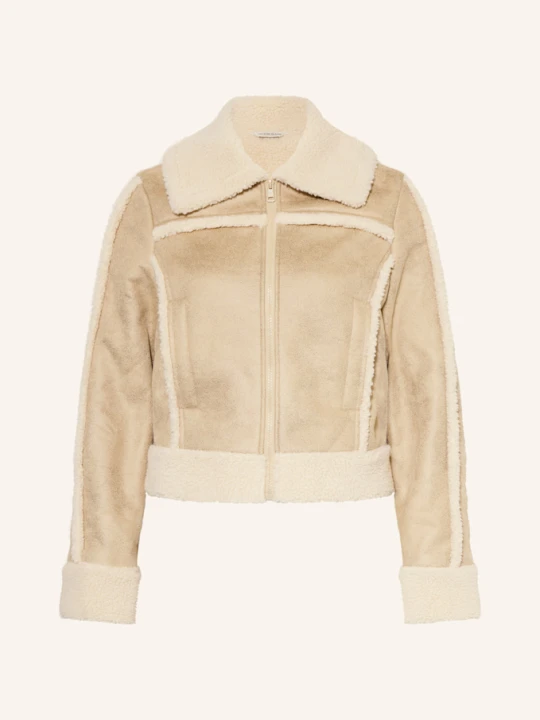 Zdjęcie produktu Guess Jeans Kurtka Z Imitacji Skóry beige