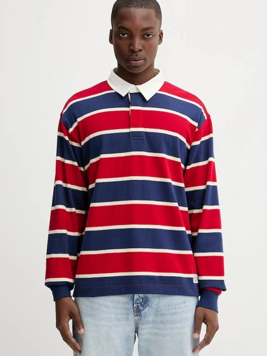 Zdjęcie produktu Guess Jeans longsleeve bawełniany czerwony