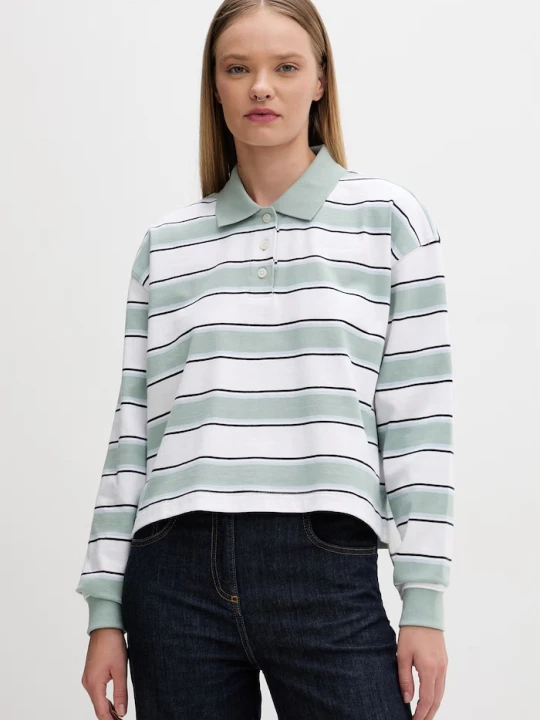 Zdjęcie produktu Guess Jeans longsleeve damski bawełniany zielony