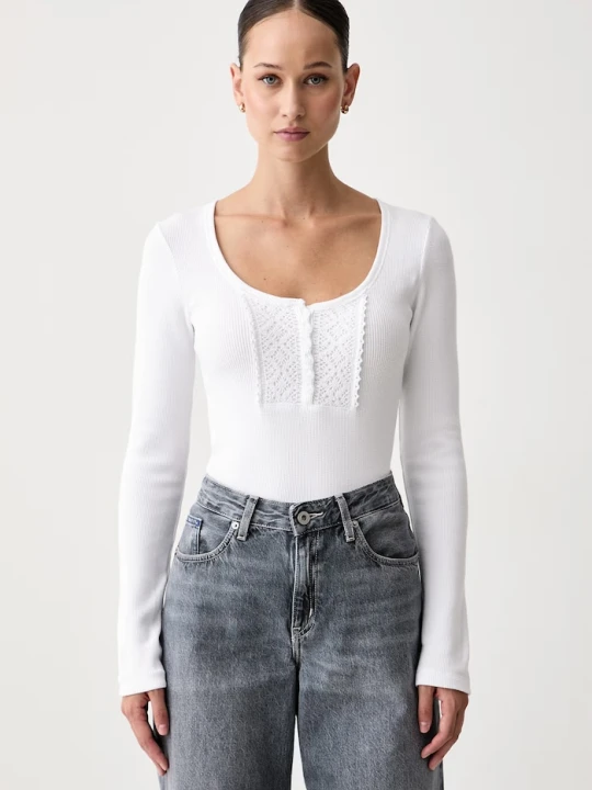 Zdjęcie produktu Guess Jeans longsleeve damski biały