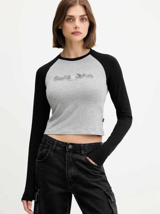 Zdjęcie produktu Guess Jeans longsleeve dziecięcy szary