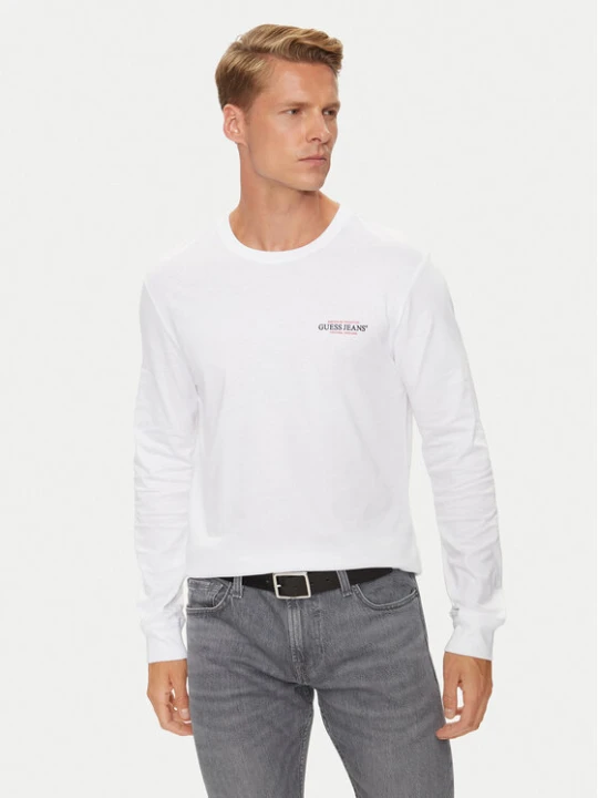 Zdjęcie produktu Guess Jeans Longsleeve M4YI54 K8HM0 Biały Regular Fit