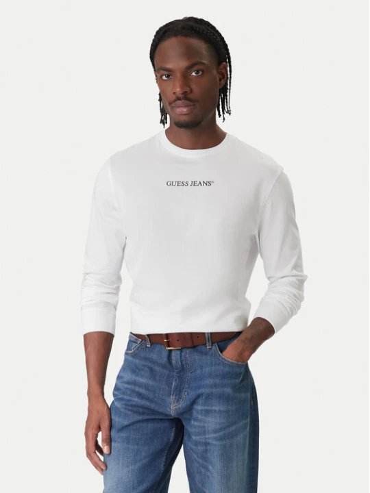 Zdjęcie produktu Guess Jeans Longsleeve M5RI84 K8HM0 Biały Regular Fit