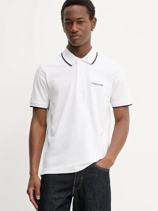 Zdjęcie produktu Guess Jeans polo bawełniane biały