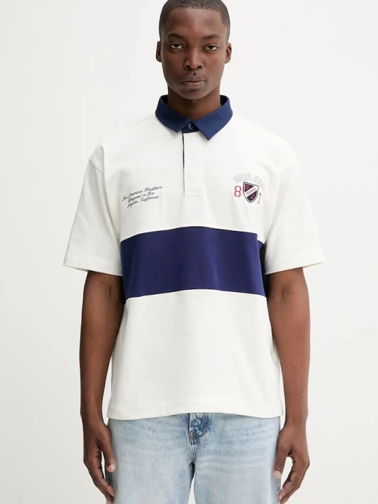 Zdjęcie produktu Guess Jeans polo bawełniane beżowy