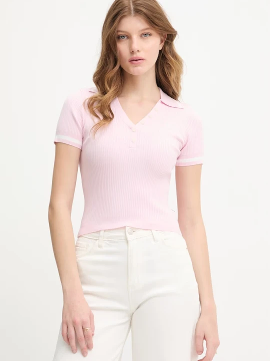 Zdjęcie produktu Guess Jeans polo damskie różowy