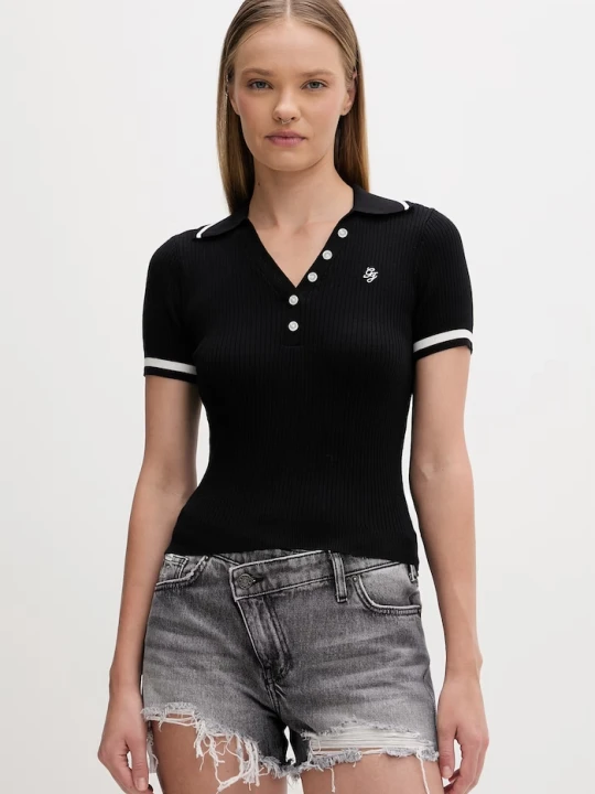 Zdjęcie produktu Guess Jeans polo damskie czarny