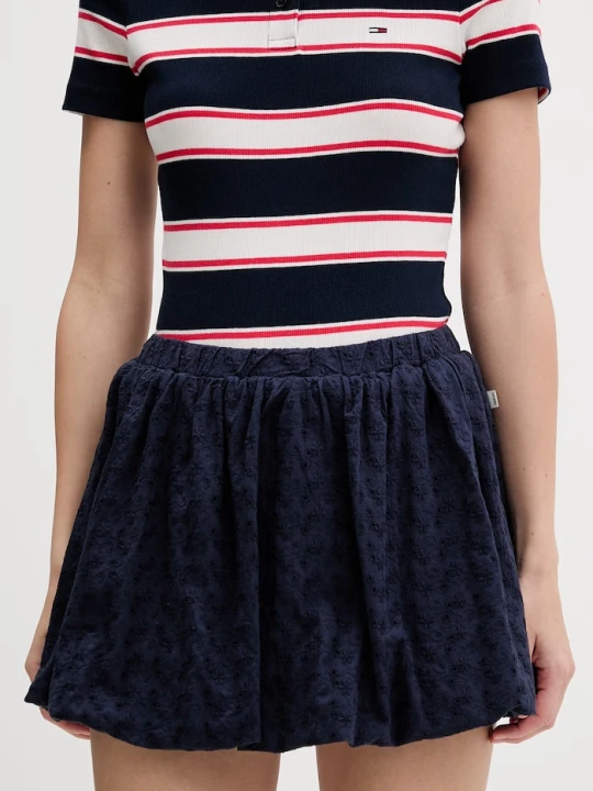 Zdjęcie produktu Guess Jeans spódnica bawełniana granatowy