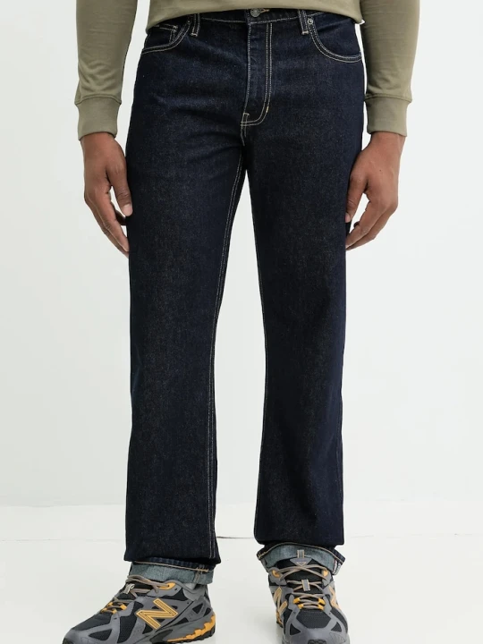Zdjęcie produktu Guess Jeans spodnie bawełniane granatowy