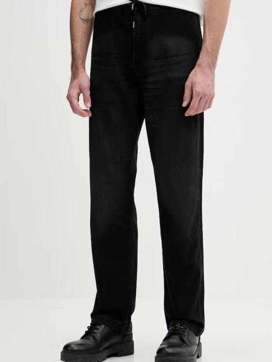 Zdjęcie produktu Guess Jeans spodnie joggery męskie jeansowe czarny
