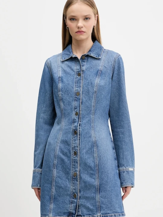 Zdjęcie produktu Guess Jeans sukienka jeansowa niebieski