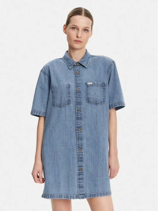 Zdjęcie produktu Guess Jeans Sukienka jeansowa W5GK99 D5M81 Niebieski Regular Fit