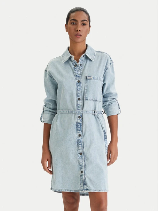 Zdjęcie produktu Guess Jeans Sukienka jeansowa W6RK26 D5M83 Niebieski Regular Fit