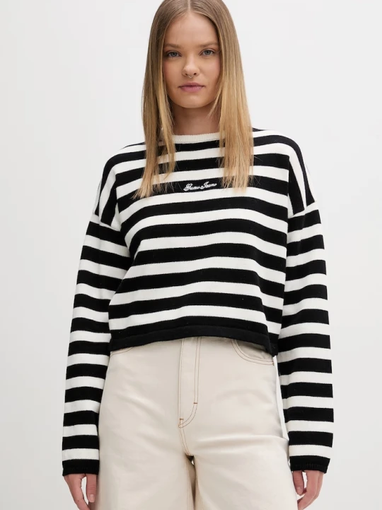 Zdjęcie produktu Guess Jeans sweter damski bawełniany czarny