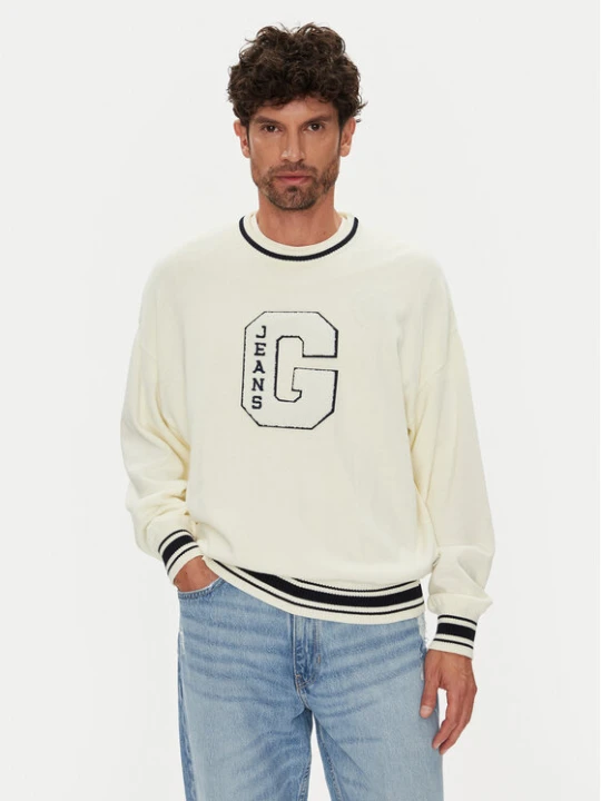 Zdjęcie produktu Guess Jeans Sweter M5YR21 Z3HM1 Écru Regular Fit Kremowy
