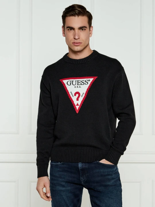 Zdjęcie produktu Guess Jeans Sweter | Regular Fit czarny