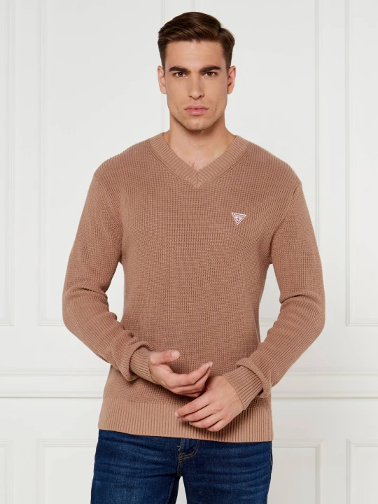 Zdjęcie produktu Guess Jeans Sweter | Regular Fit brązowy