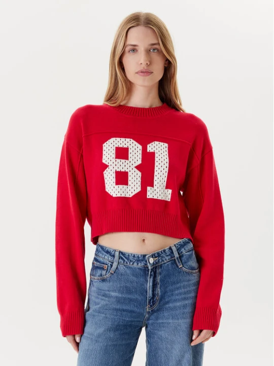 Zdjęcie produktu Guess Jeans Sweter W5YR33 Z3HM1 Czerwony Regular Fit