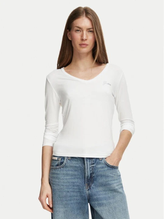 Zdjęcie produktu Guess Bluzka W6BI56 K6890 Biały Regular Fit