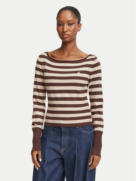 Zdjęcie produktu Guess Jeans Sweter W6BR66 Z1616 Brązowy Regular Fit