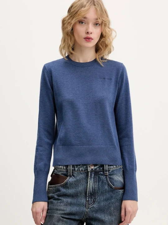 Zdjęcie produktu Guess Jeans sweter z domieszką wełny niebieski